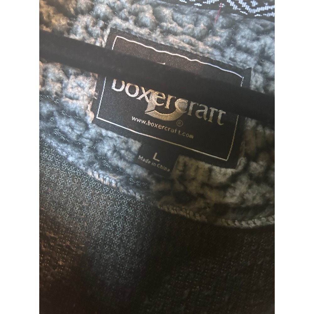 Boxercraft Sherpa Pullover Women Large Gray Excellent Quarter‎ Zip Fleece Cozy - Picture 3 of 5